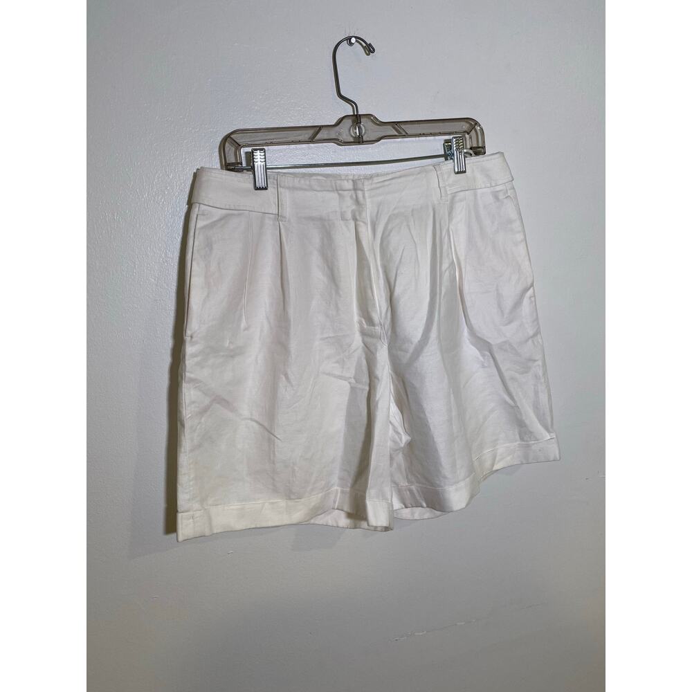 J.Mclaughlin Ebba Linen-Blend White Short SZ 10 - Picture 2 of 8